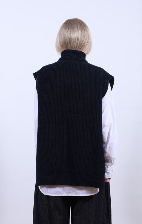 Meri Roll Neck Tabard Marino