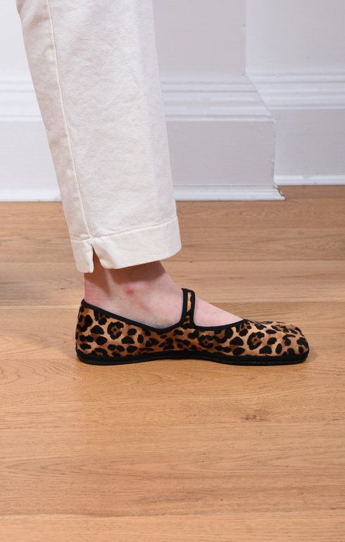 Tabi Mary Jane Shoes in Velvet Cheetah