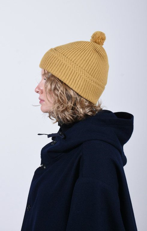 Baby Alpaca Wool Cap Yellow