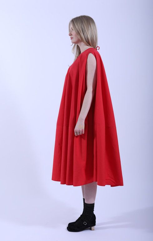 Eclipse Sleeveless Circle Dress Crimson