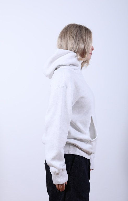 Parka Sweatshirt Heather White
