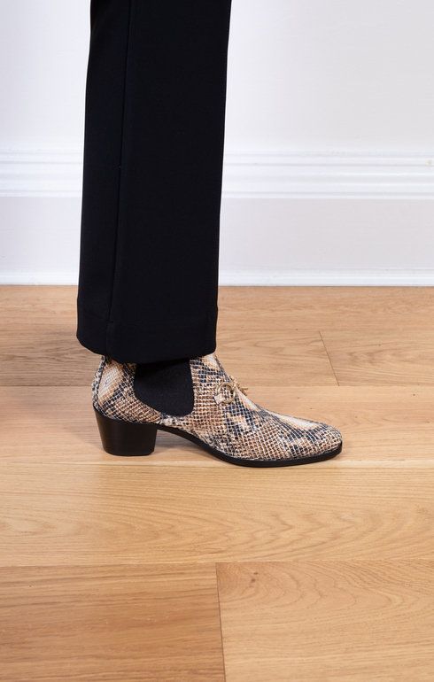 Heeled Chelsea Bit Boot - Python