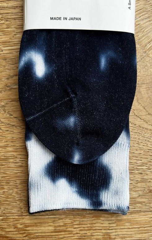 Tie Dye Formal Crew Socks Navy/White