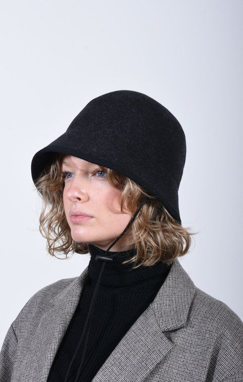 Wool Dixi Hat Charcoal Mix