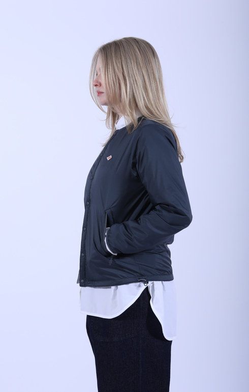 Insulation Collarless Jacket Steel Grey