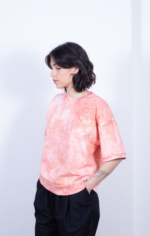 French Terry Cropped S/S Sweat Tie Dye