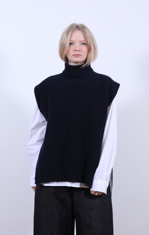 Meri Roll Neck Tabard Marino