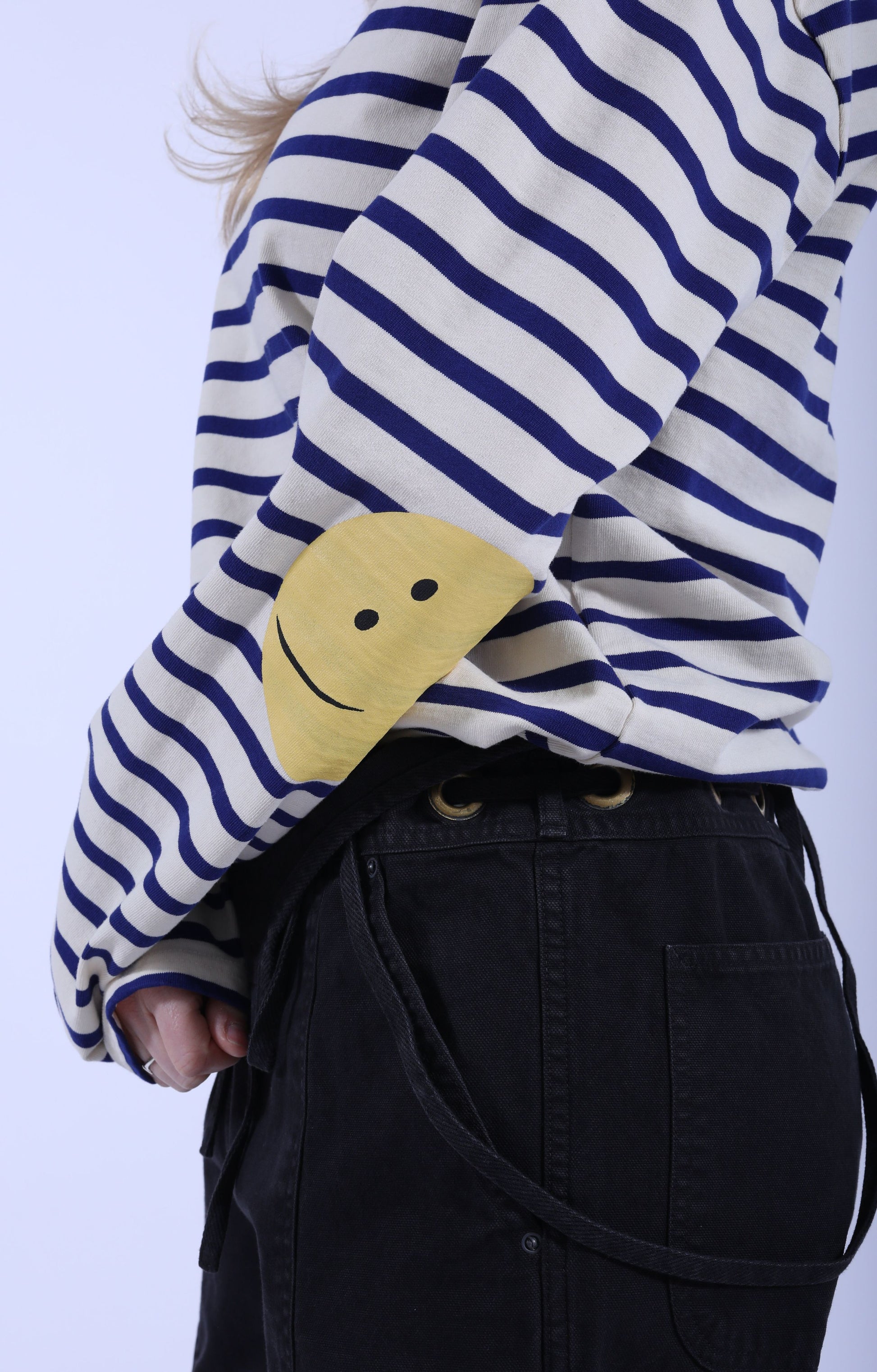 Stripe Crew T (PROFILE RAINBOWY Patch) Blue