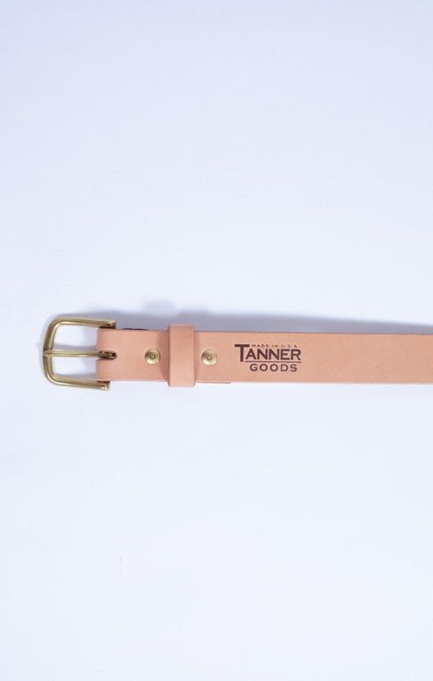 Classic Belt Natural/Brass Leather