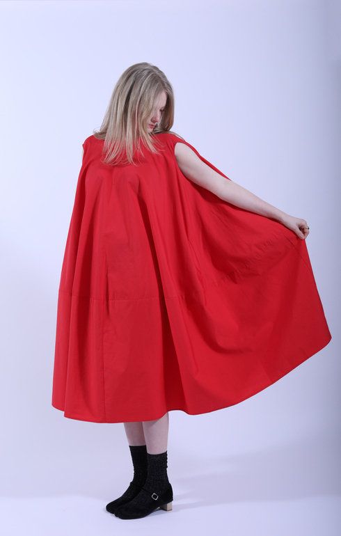 Eclipse Sleeveless Circle Dress Crimson