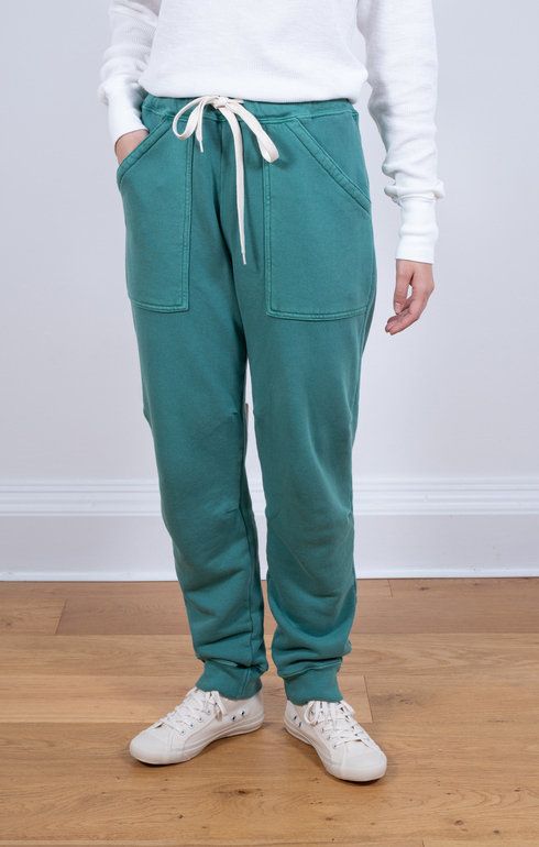 8oz Pigment Army Gym Sweat Pant Ever Green