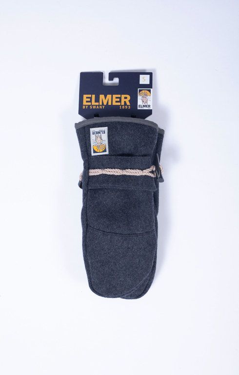 Recycled Wool Mittens Charcoal