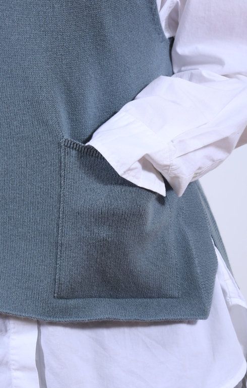 Tabard Vest w/ Pocket Purslane