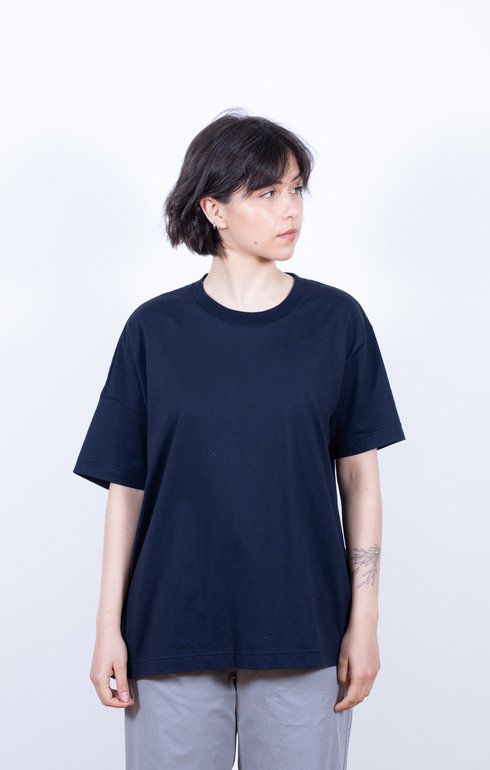 Asymmetric Fit T Mid Weight Navy