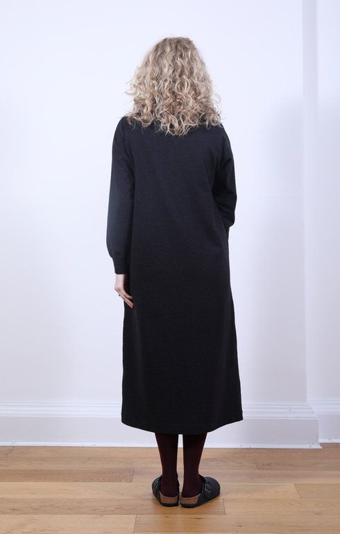 Recycled L/S Dress Black