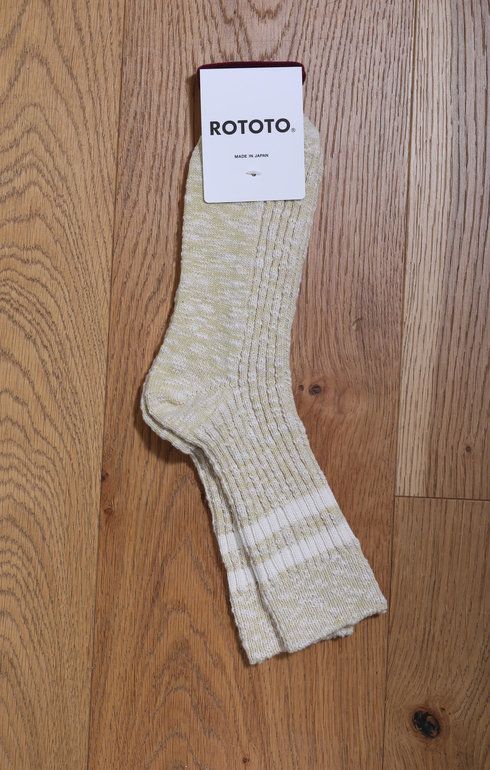 OG Cotton Slub Stripe Sock L.Yellow