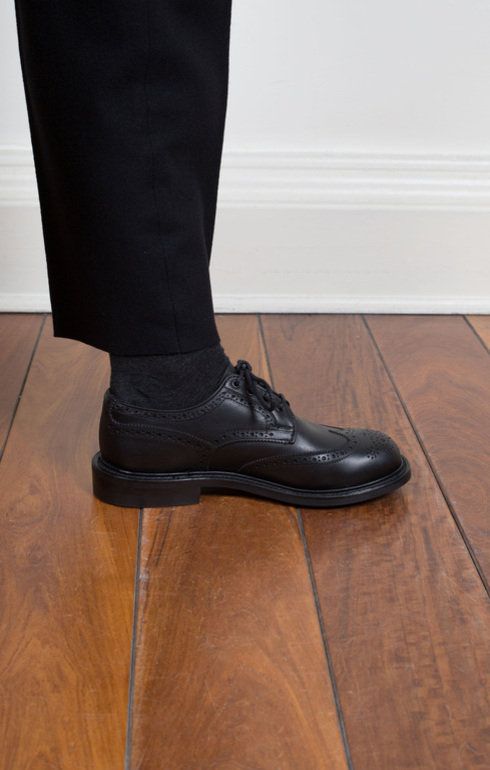Anne Black Oily Derby Brogue