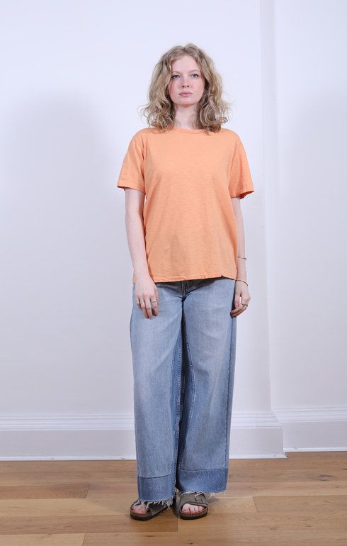 Rolled S/S Regular Tee Apricot