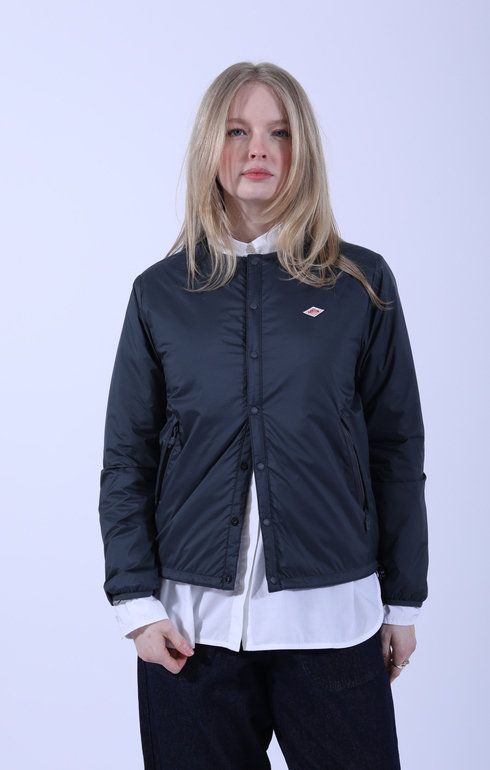 Insulation Collarless Jacket Steel Grey