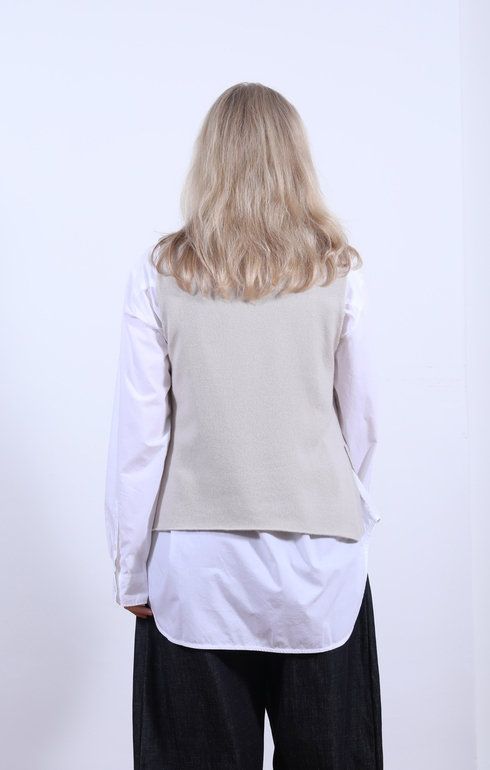 Tabard Vest w/ Pocket Earl Grey
