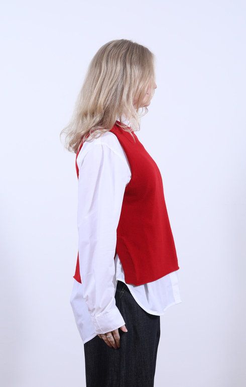 Tabard Vest w/ Pocket Ruby