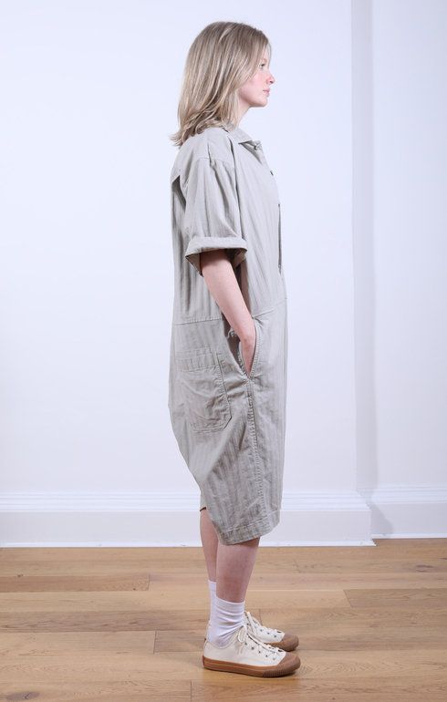 Half Sleeve & Shorts All-In-One Grey/Beige