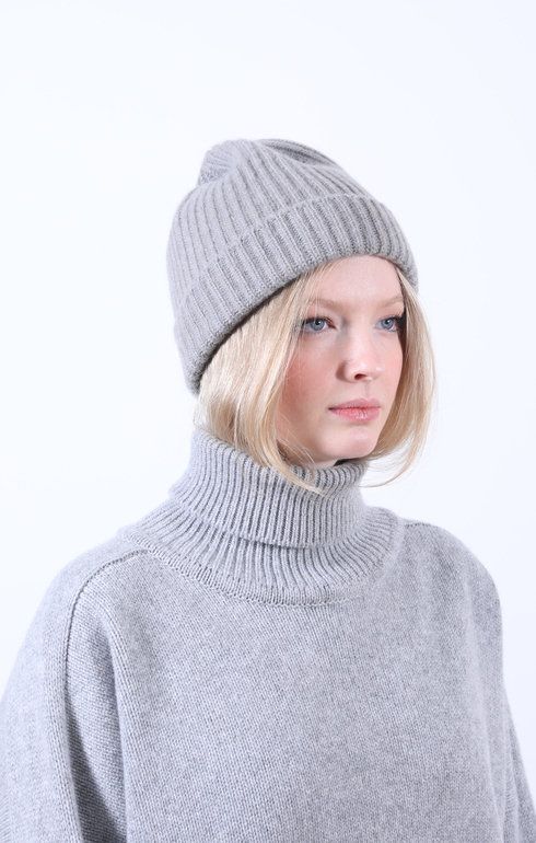 Cashmere Rib Beanie Cloud