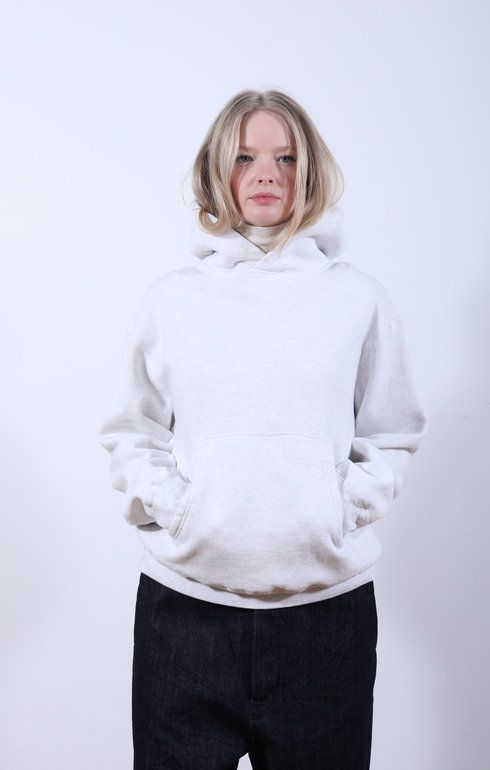 Parka Sweatshirt Heather White