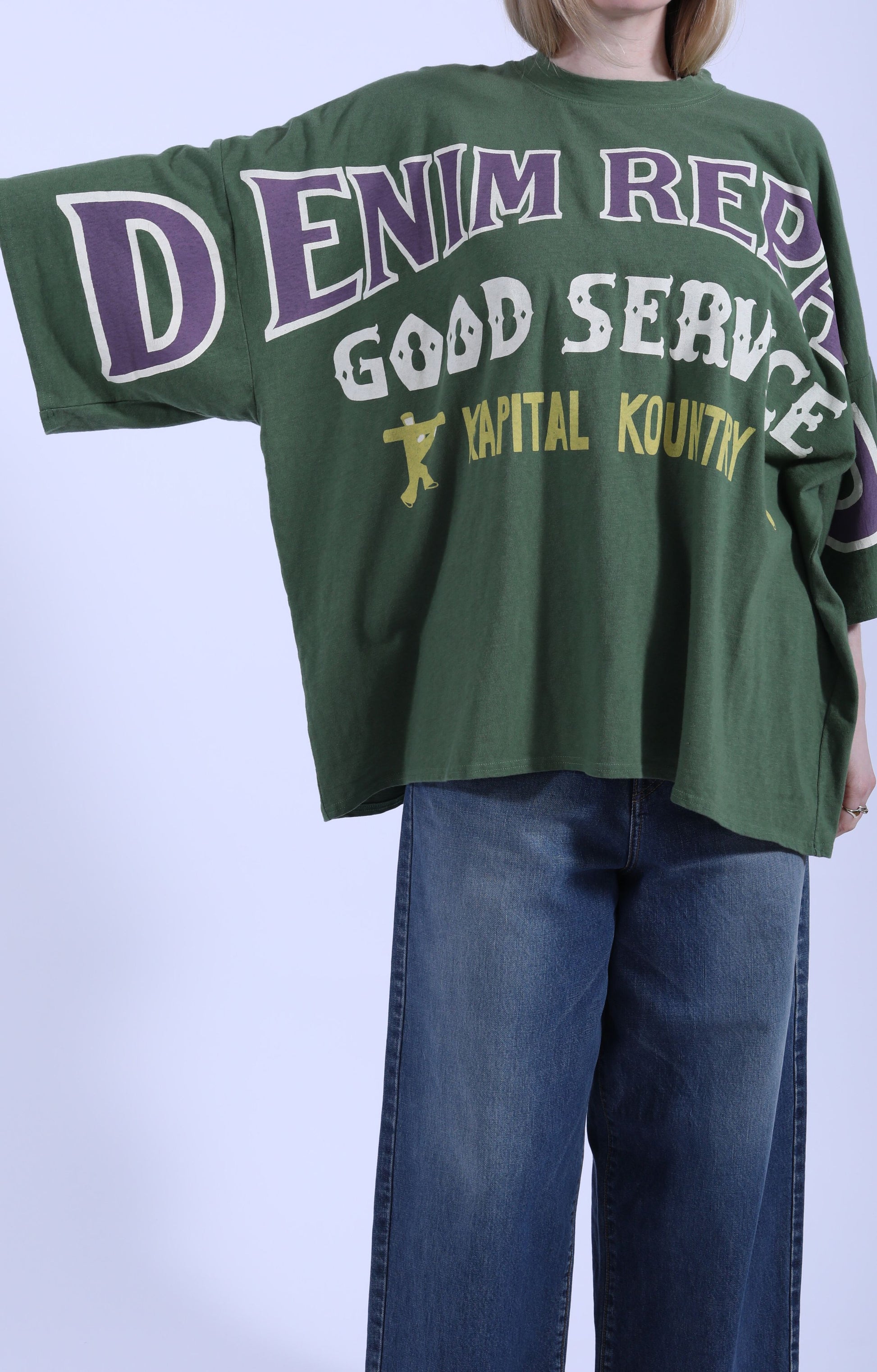Jersey Huge-T (DENIM REPAIR) Green