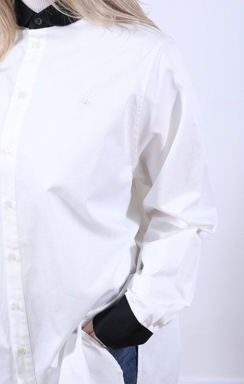 Round Collar Shirt White