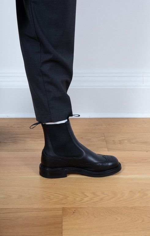 Silvia Black Muflone Boot
