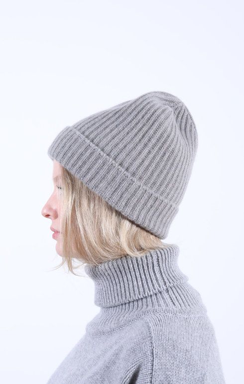 Cashmere Rib Beanie Cloud