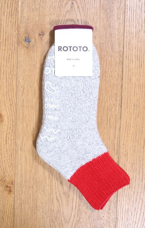 Retro Winter Sock- Red/Gray
