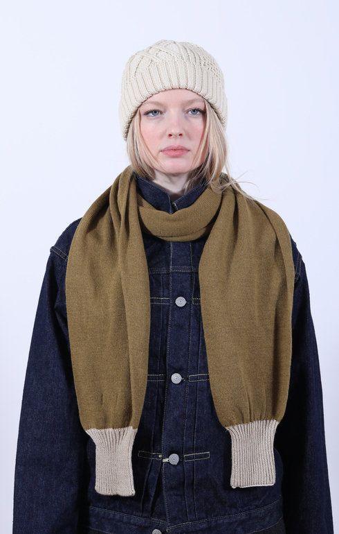 Sweater Sleeve Scarf Khaki/Beige
