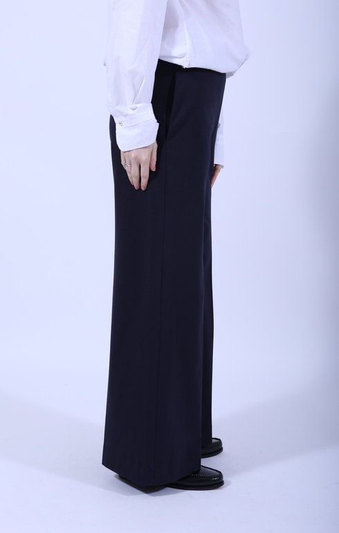 Flared Trousers Techno Navy Blue