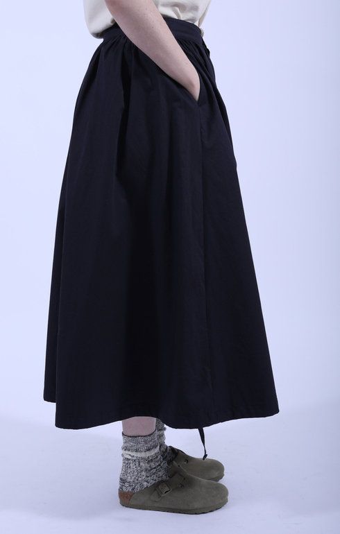 Gather Skirt D. Navy Twill