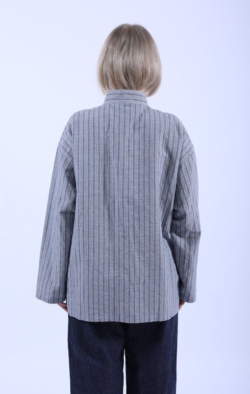 Pullover Work Shirt Jacket Blue