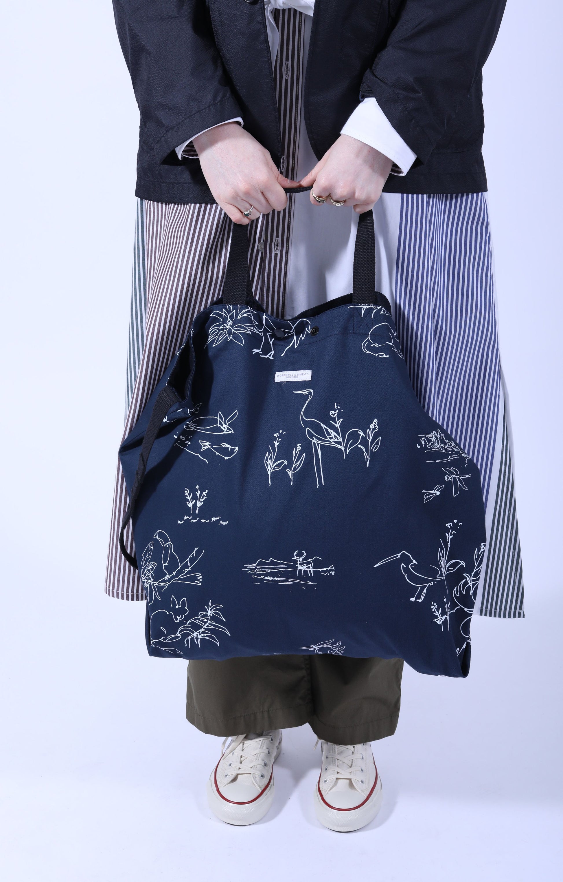 Carry All Tote Reversible Navy Animal