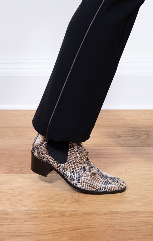 Heeled Chelsea Bit Boot - Python