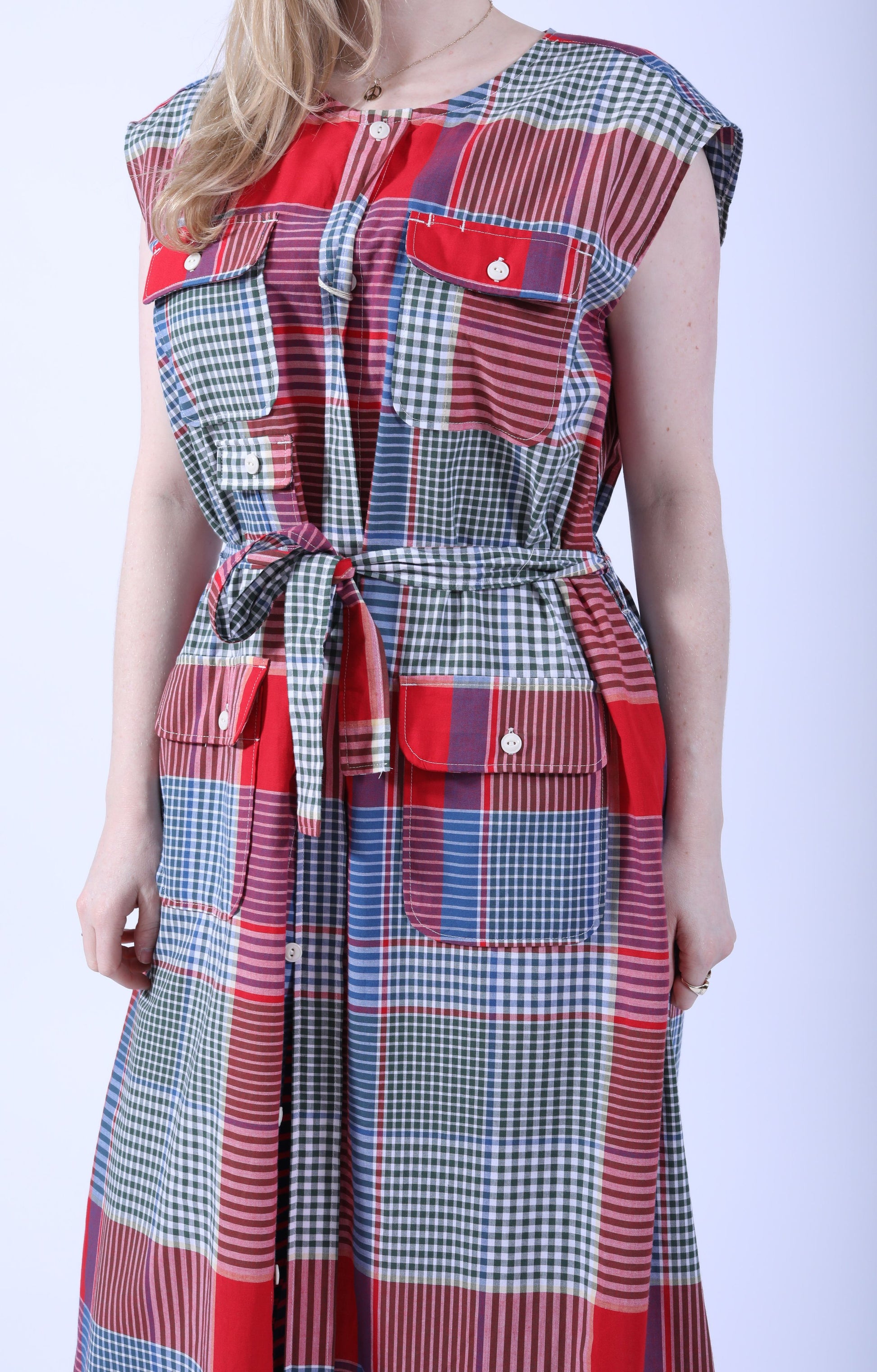 Bush Dress Red/Green Madras Plaid