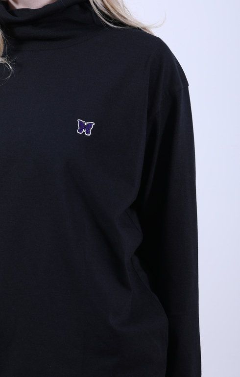 L/S High Neck Tee Black
