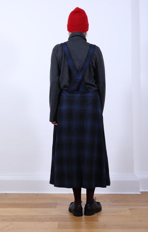 Old Style Bib Overall Skirt Blue
