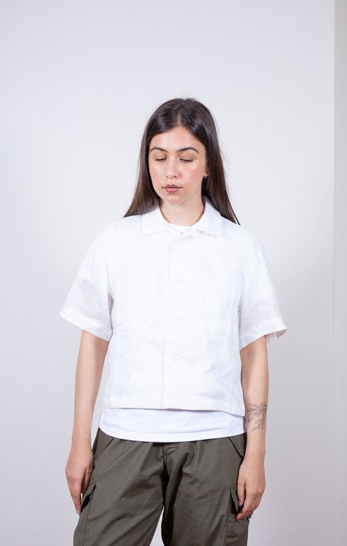 Cropped Vacation Shirt LT Linen White