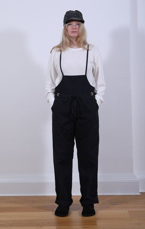 Canvas Welder Overall Black