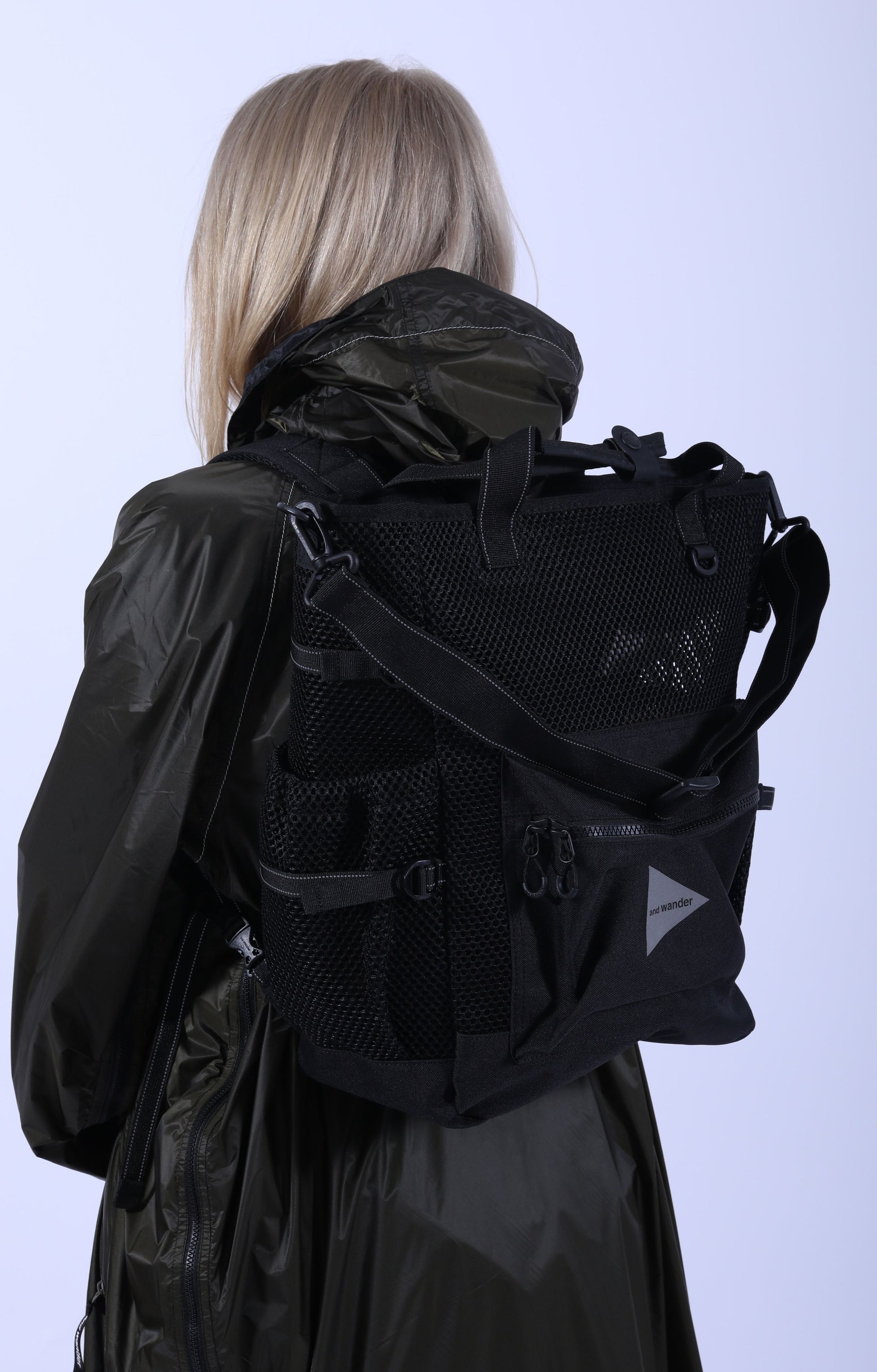 3D Mesh 2Way Tote Bag Black