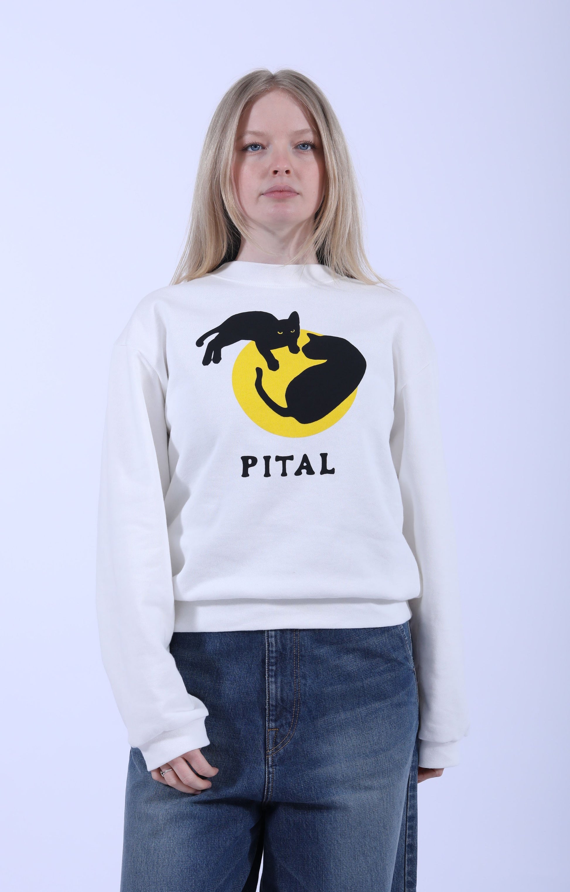 Eco Crew Sweat CATPITAL White
