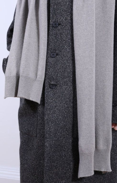 Plain Cashmere Knit Scarf Cloud
