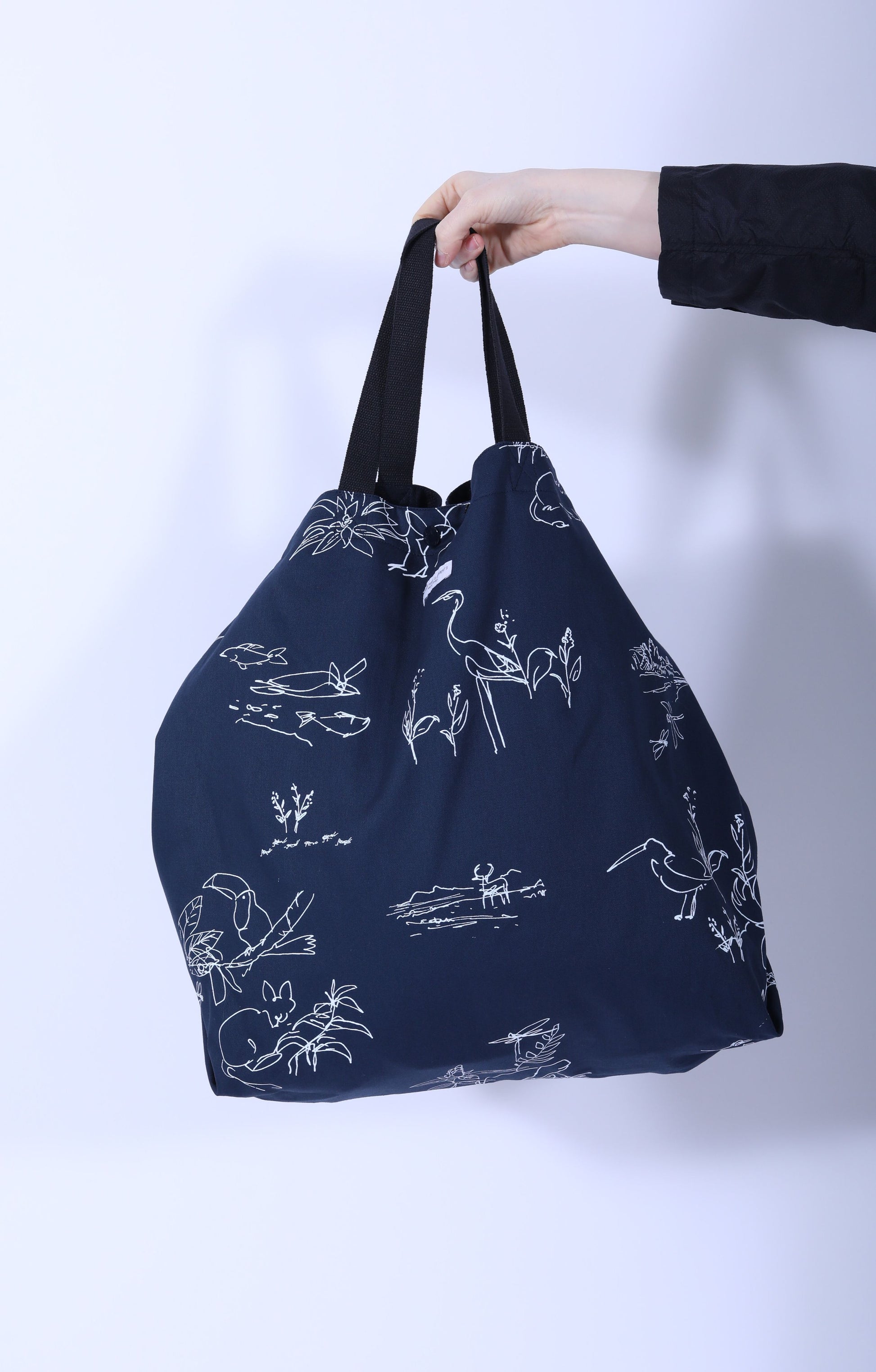 Carry All Tote Reversible Navy Animal