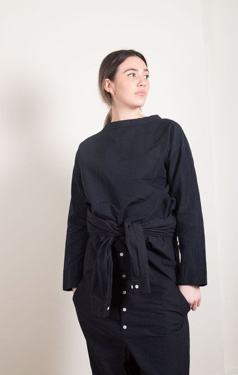 Long Sleeve Big T-Shirt Navy Black