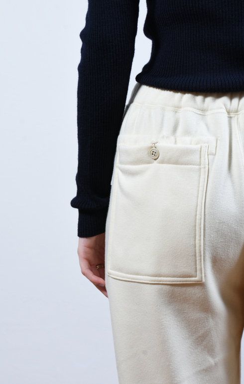 Cuffed Sweat Pants Natural